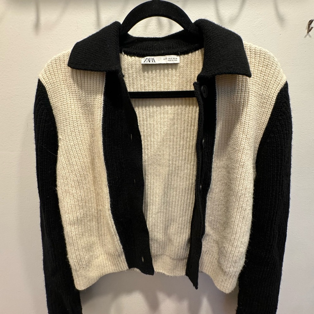 Zara cropped knit cardigan